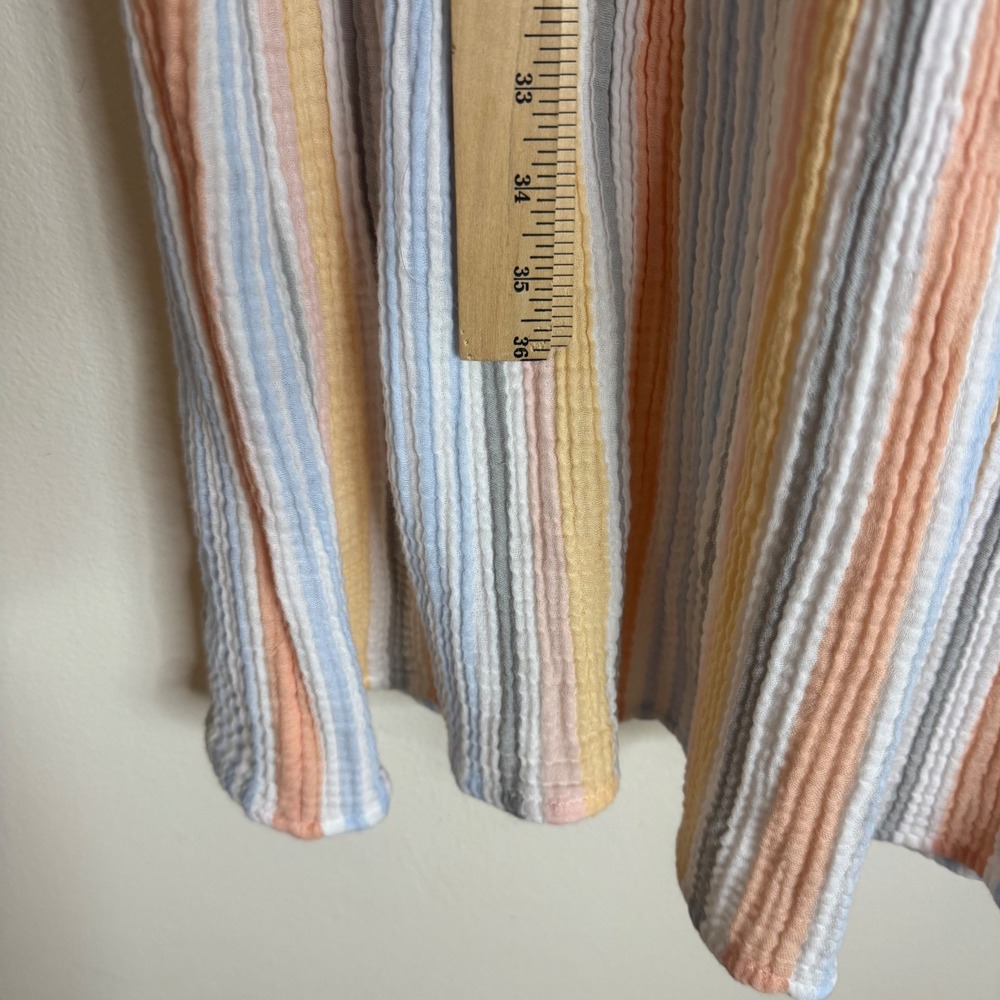 Soft Surroundings Women's Laguna Striped Gauze Tiered Midi Dress Medium - Picture 7 of 8